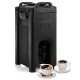 5-gallon insulated beverage server dispenser in black, ideal for parties and gatherings, with spring faucet and.