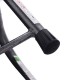 Close-up of the non-slip rubber tip of a heavy-duty step stool, designed for stability and safety up to 330 lbs.