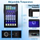 120 can beverage mini refrigerator with glass door, adjustable temperature 39°F to 61°F, ideal for home or office use.