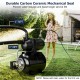 Shallow well pressurized water pump with 1" NPT fittings, ideal for boosting water pressure in gardens and homes.