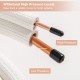 Mini split line set showing 1/4" and 1/2" O.D. copper pipes, designed for high pressure and thermal insulation.