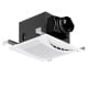 Ceiling mount exhaust ventilation fan with metal housing, 110 CFM airflow, designed for quiet and efficient bathroom.
