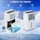 60-pint dehumidifier with 1.7-gallon tank, 3 modes, and continuous drainage for spaces up to 4000 sq. ft.