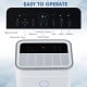 Control panel of the 60-pint dehumidifier with digital display and 3-color humidity indicator for easy operation.