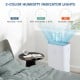 60-pint dehumidifier with 3-color humidity indicator lights, designed for spaces up to 4000 sq. ft for optimal comfort.