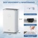 60-pint dehumidifier with digital display, 3 working modes, and portable handle for easy movement in spaces up to 4000.
