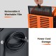Removable and washable filter of the 163 Pints Commercial Dehumidifier with power cord storage for easy maintenance.