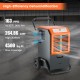 163 Pints Commercial Dehumidifier with Drain Hose and 24H Timer - Gallery View 6 of 10