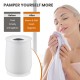 20L white bathroom towel warmer with auto shut-off, fits 2 large towels, provides rapid heating for a spa-like.