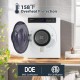 Compact 2.6 Cu.ft clothes dryer in white with touch panel, overheat protection, and wall-mounted installation option.