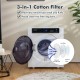 Compact 2.6 Cu.ft clothes dryer with touch panel, featuring a 3-in-1 cotton filter for effective lint removal.