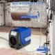 180 PPD commercial dehumidifier with built-in pump, showcasing drainage hose and compact design for large spaces.
