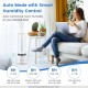 5.5L cool mist humidifier with remote control, featuring auto mode and 3 mist levels for optimal room humidity.