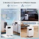 32 pints dehumidifier in white with LED display, designed for home and basement use, featuring sleep mode and 24-hour.
