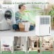 2000 Sq. Ft dehumidifier in white, featuring LED control panel, for efficient moisture removal in various home settings.