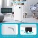 Dehumidifier with 4 universal casters, 73 pints/day capacity, and 5 modes for efficient moisture removal in large rooms.