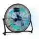 High velocity floor fan with adjustable tilt, 3 speeds, and carry handle, ideal for warehouses and gyms.