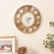 16-inch silent wall clock featuring a classic Roman numeral design and durable wooden frame, perfect for elegant decor.