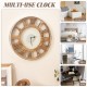 Silent 16-inch wall clock with classic Roman numbers, perfect for living room, bedroom, or office decor.