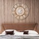 Silent 16-inch wall clock with classic Roman numbers, elegant design, and dust-proof glass cover for easy maintenance.
