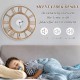 Silent 16-inch wall clock with classic Roman numbers, ideal for a peaceful environment and elegant room decor.