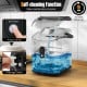 Nugget countertop ice maker in black with a 0.3-gallon tank, self-cleaning function, and ice full reminder for easy use.