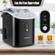 Nugget countertop ice maker in black with one-button operation, producing soft chewable ice for kitchen or office use.