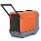 Commercial dehumidifier with pump in orange and gray, featuring a digital display and portable design for easy.