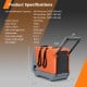 Commercial dehumidifier with pump and drain hose, 180 pints/day capacity, portable design for easy transport.