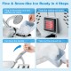 300W commercial ice crusher with dual blades, showcasing the waterproof switch and ice storage for efficient ice.