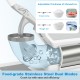 Food-grade stainless steel dual blades of the 300W ice crusher, showcasing adjustable ice thickness for efficient.
