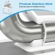Close-up of the premium stainless steel dual blades of the 300W commercial ice crusher for efficient ice crushing.