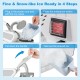 300W commercial ice crusher showing the waterproof switch, ice scoop, and ice storage box for efficient ice preparation.