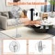 16-inch oscillating pedestal fan in silver with adjustable height, 3 speeds, and 20° tilt for optimal airflow in any.