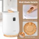 20L heated towel warmer with LED display, removable bamboo lid, and anti-slip foot pads for safe, easy use.