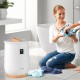 20L large heated towel warmer in white with LED display, ideal for family use and customizable warming experience.