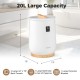 20L large heated towel warmer in white with LED display, compact design, ideal for warming towels and bathrobes.