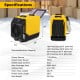 190 PPD commercial dehumidifier with pump, yellow, featuring wheels, LED display, and ideal for areas up to 9,000 sq.