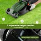 Adjustable height settings of 1" to 2.5" on the 10 AMP electric lawn mower for customized grass cutting.
