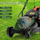 Electric corded lawn mower with a 10-AMP motor, 13-inch cutting width, and 25L collection box for efficient grass.