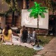 6 FT LED lighted artificial palm tree with lifelike leaves, perfect for creating a tropical atmosphere in outdoor.