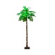 6 FT LED lighted artificial palm tree with lifelike leaves and coconuts, perfect for tropical-themed decor.