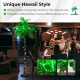 6 FT LED lighted artificial palm tree with lifelike leaves and coconuts, perfect for tropical-themed parties or patios.