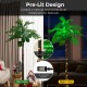 6 FT LED lighted artificial palm tree with lifelike leaves and coconuts, perfect for creating a tropical atmosphere.