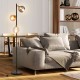 Mid Century floor lamp showcasing three eye-protecting glass globe lampshades, perfect for personalized lighting in any.