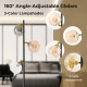 Mid Century floor lamp featuring 3 adjustable glass globe lampshades for customizable lighting in any living space.