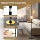 Hassle-free assembly instructions for the Mid Century floor lamp with three glass globe lampshades and a sturdy base.