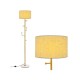 Freestanding tall pole lamp with 5 hooks, sturdy weighted base, and linen shade for soft lighting in any room.
