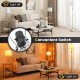 3-piece table and floor lamp set with metal construction, featuring a convenient switch for easy illumination.