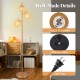 3-globe floor lamp with golden finish, featuring 3 E26 bulb bases and a weighted base for stability, ideal for homes.